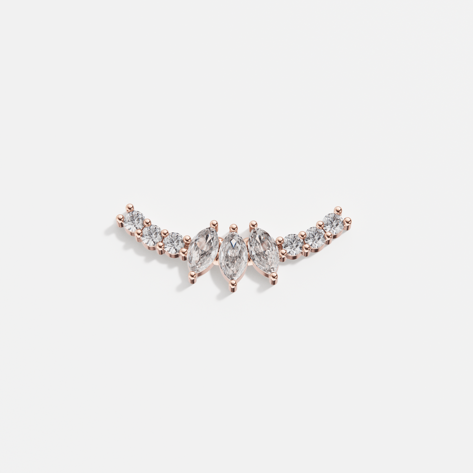 Larmes Arc Marquise and Round Piercing
