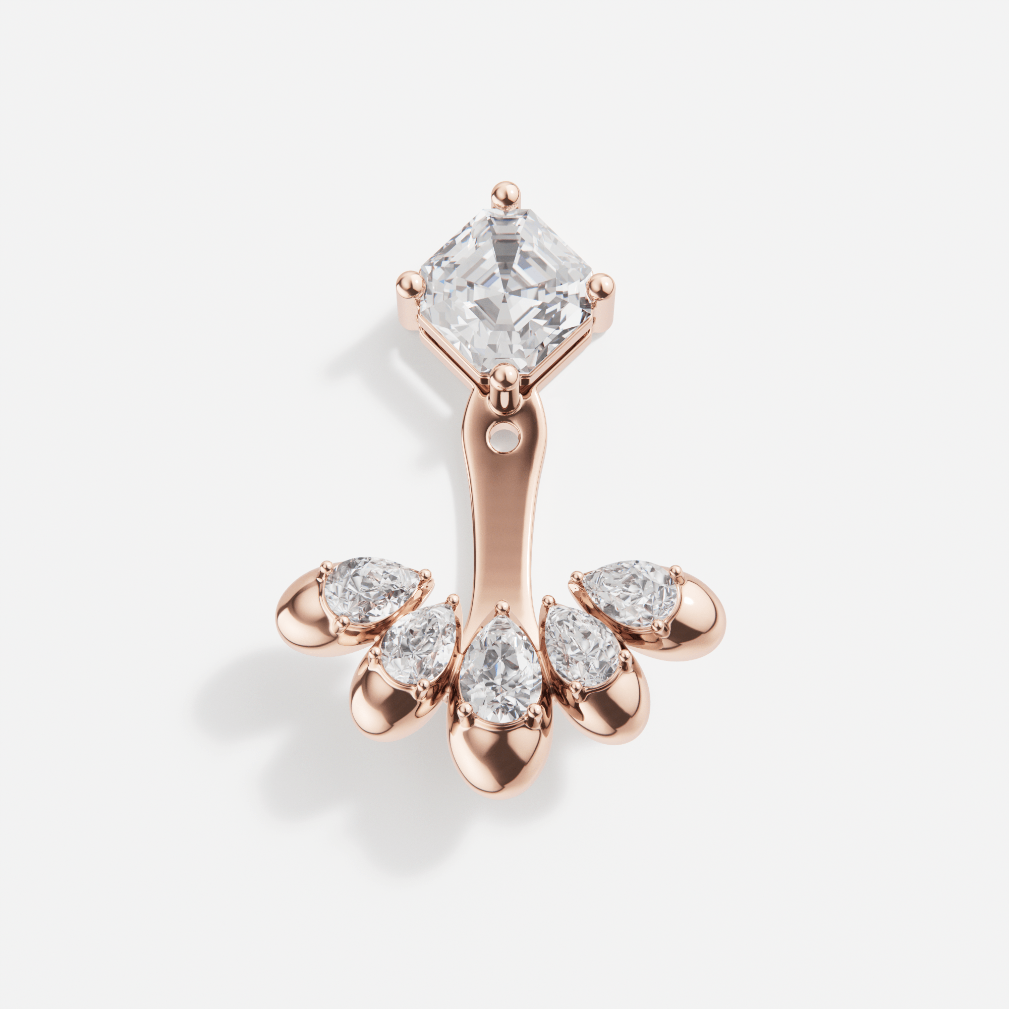 Larmes Asscher and Pear Piercing