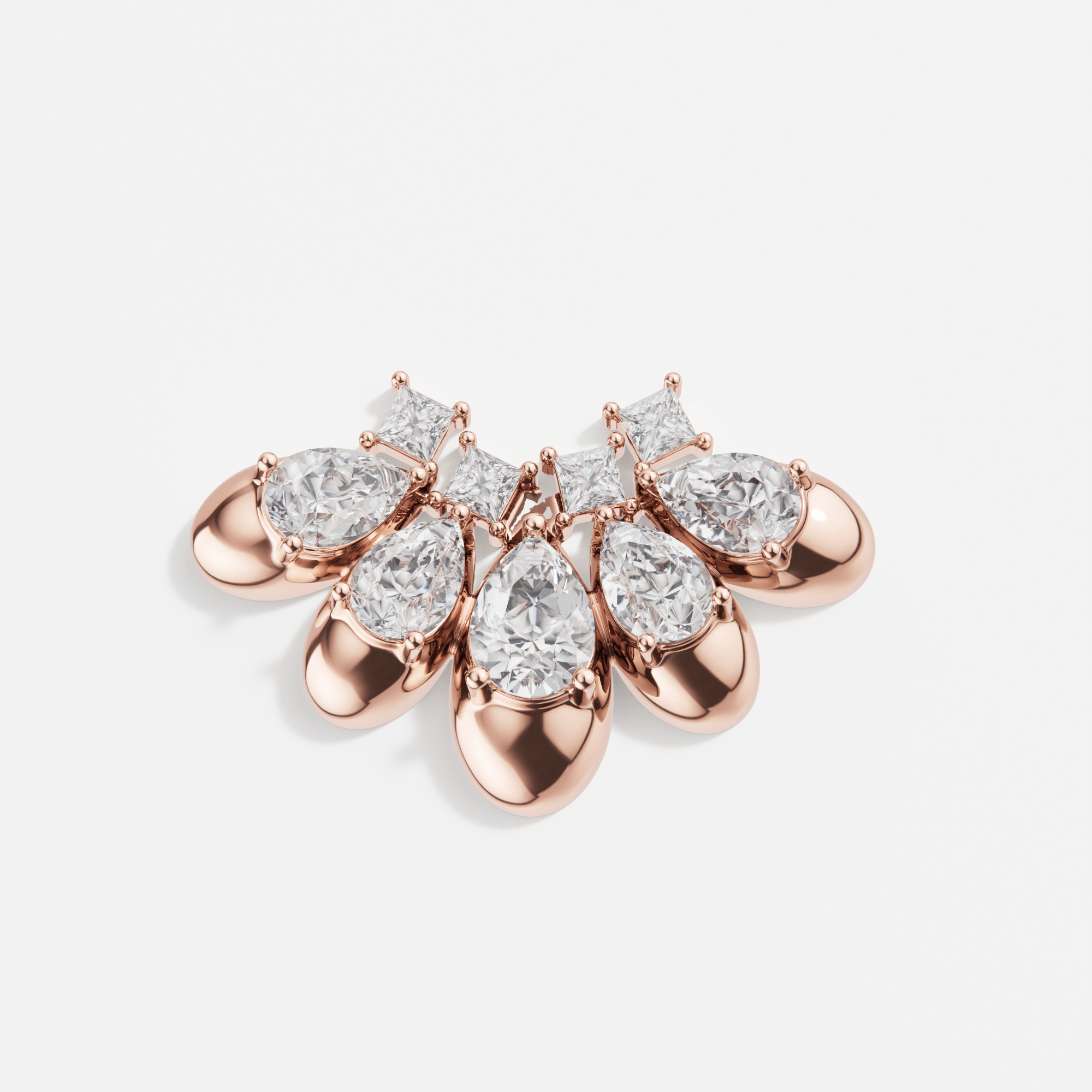 Larmes Pear and Asscher Earrings