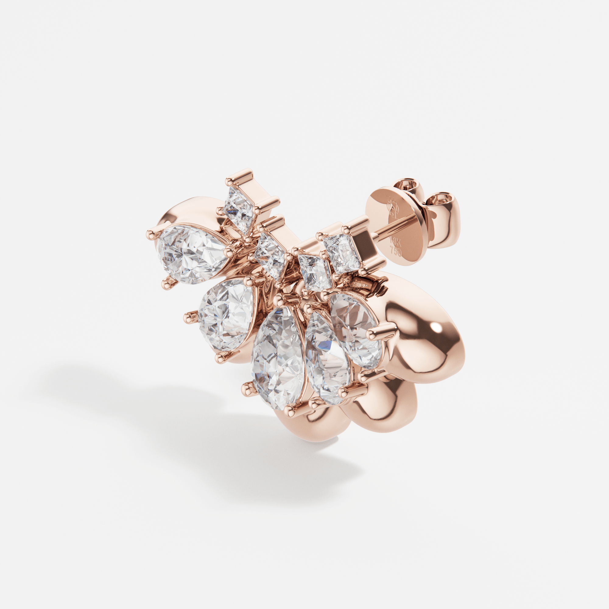 Larmes Pear and Asscher Earrings