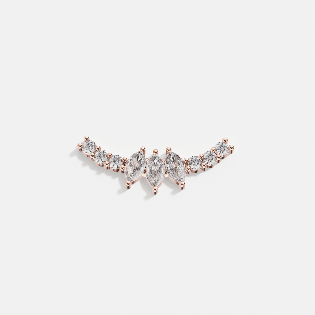 Larmes Arc Marquise and Round Piercing - Tanka&Baroque