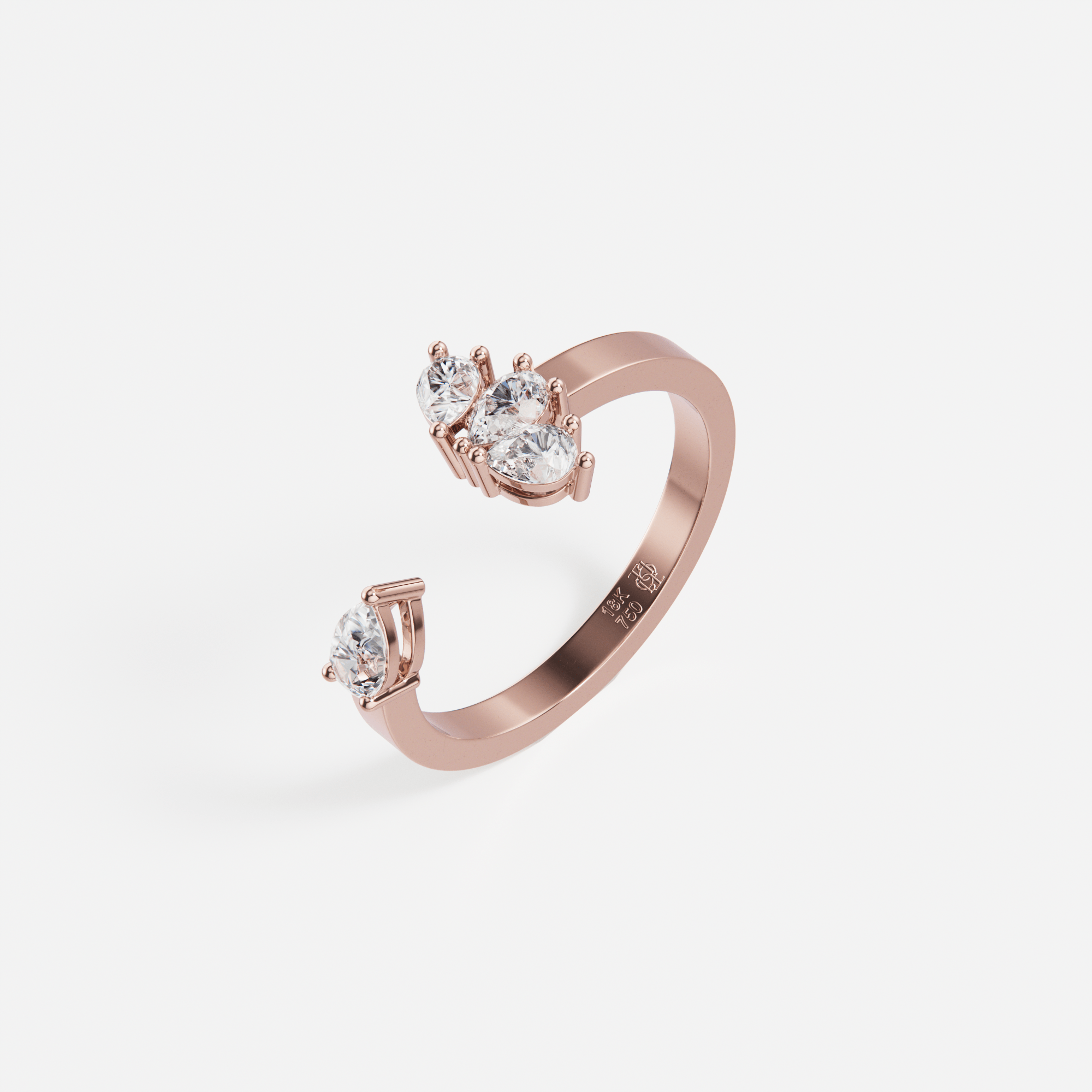 Larmes Opposees Pear Ring - Tanka&Baroque Main image