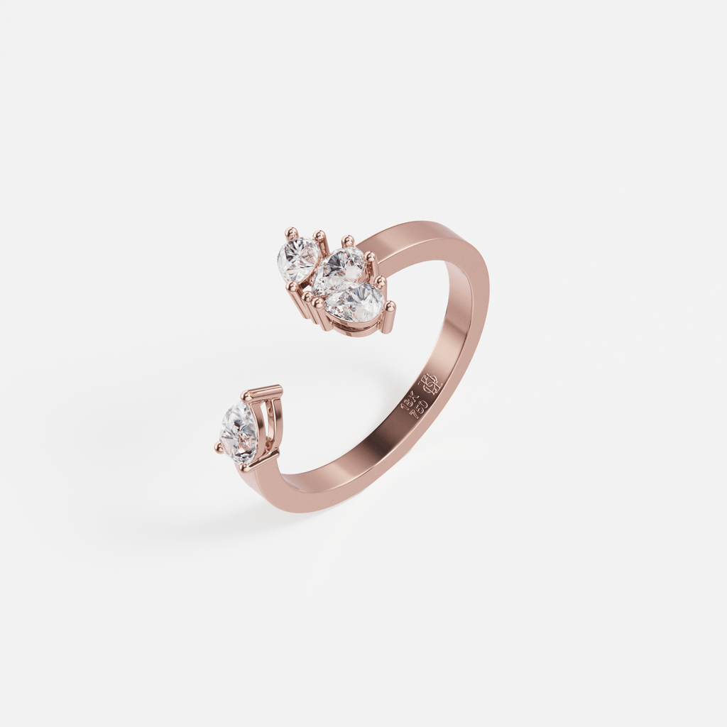 Larmes Opposees Pear Ring - Tanka&Baroque