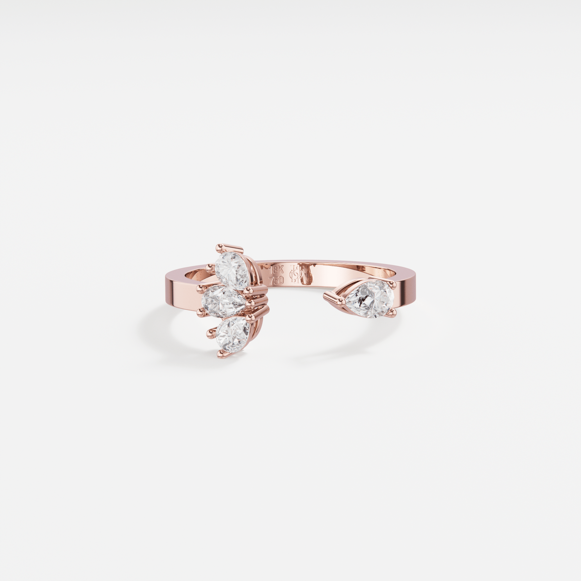 Larmes Opposees Pear Ring Secondary image