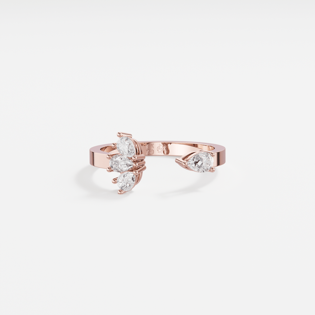 Larmes Opposees Pear Ring - Tanka&Baroque