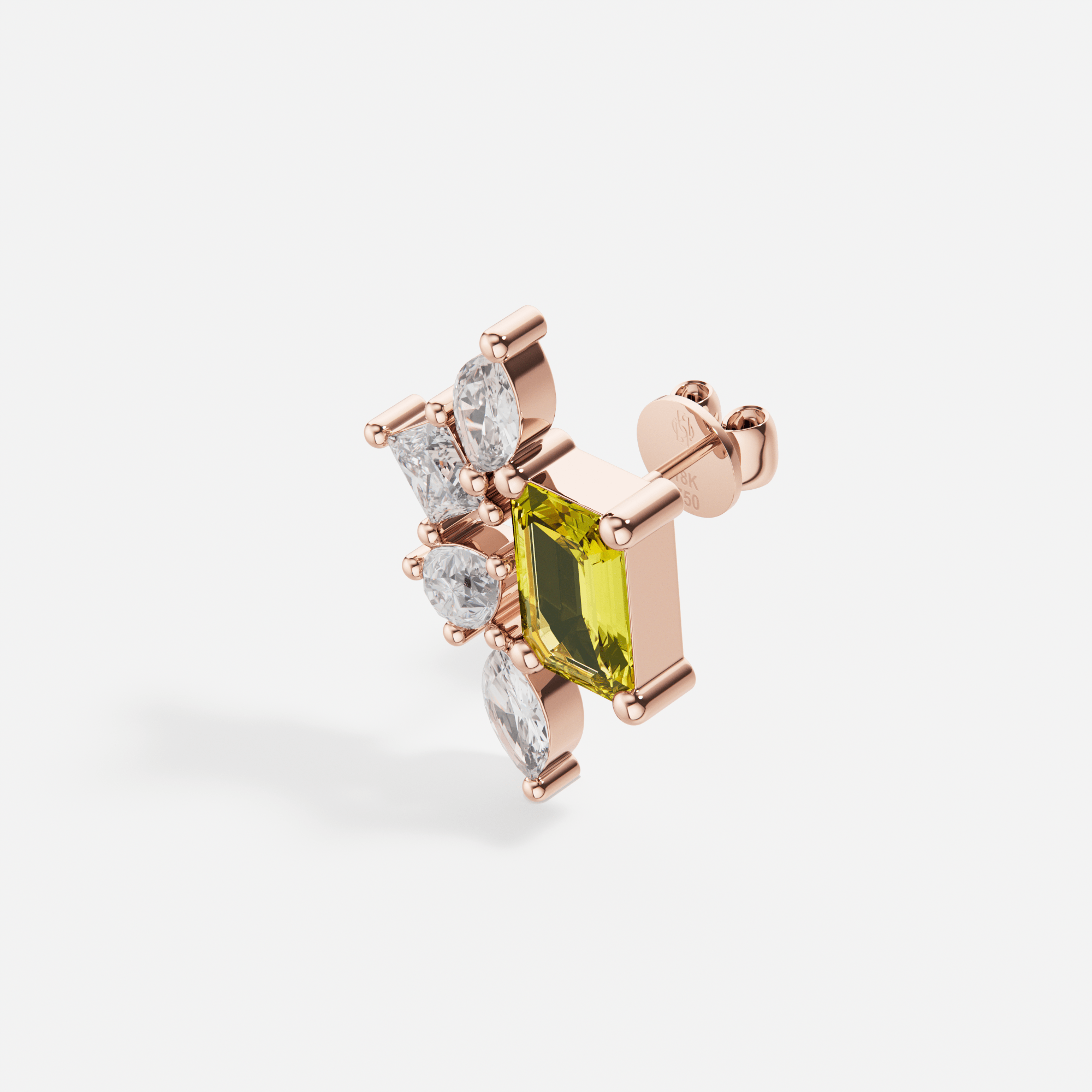 Larmes Yellow Sapphire Piercing - Tanka&Baroque Main image