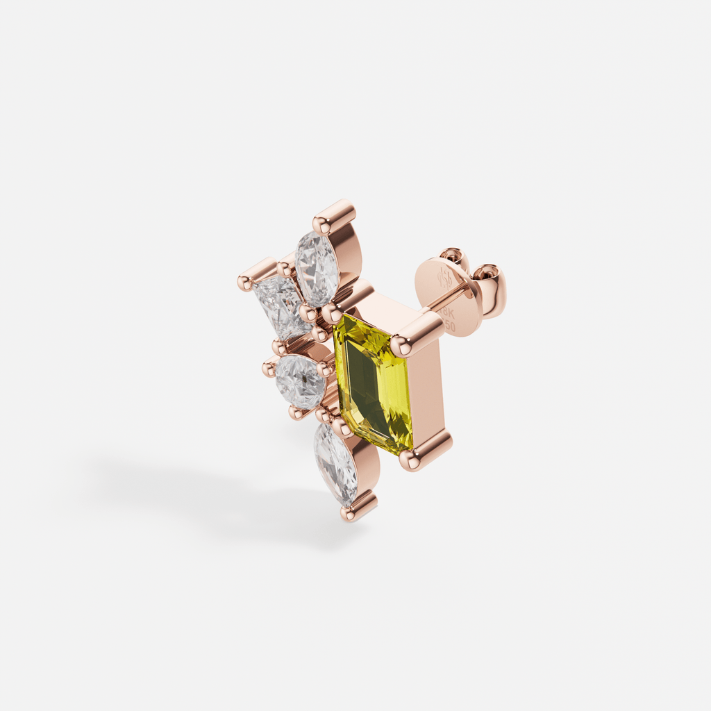 Larmes Yellow Sapphire Piercing - Tanka&Baroque