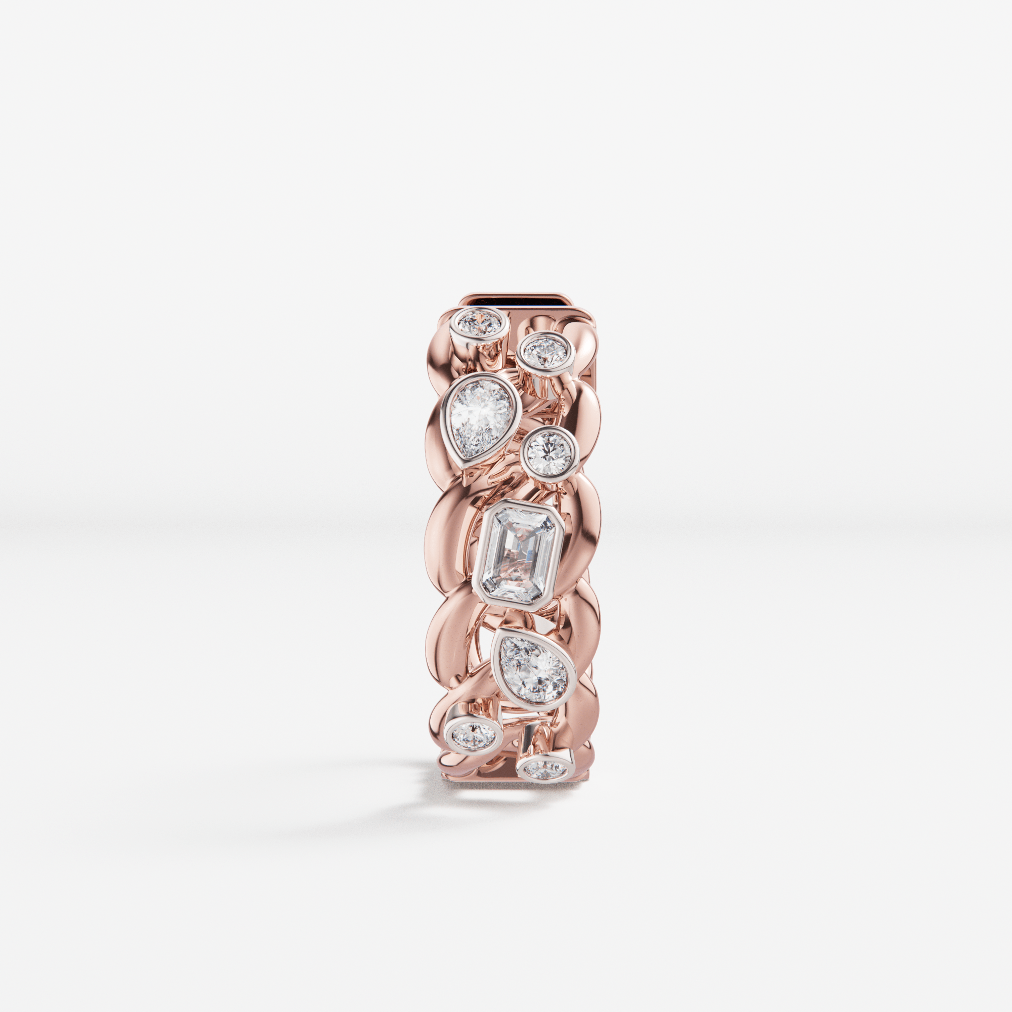 The Hoop Earrings Scattered Diamonds - Tanka&Baroque Main image
