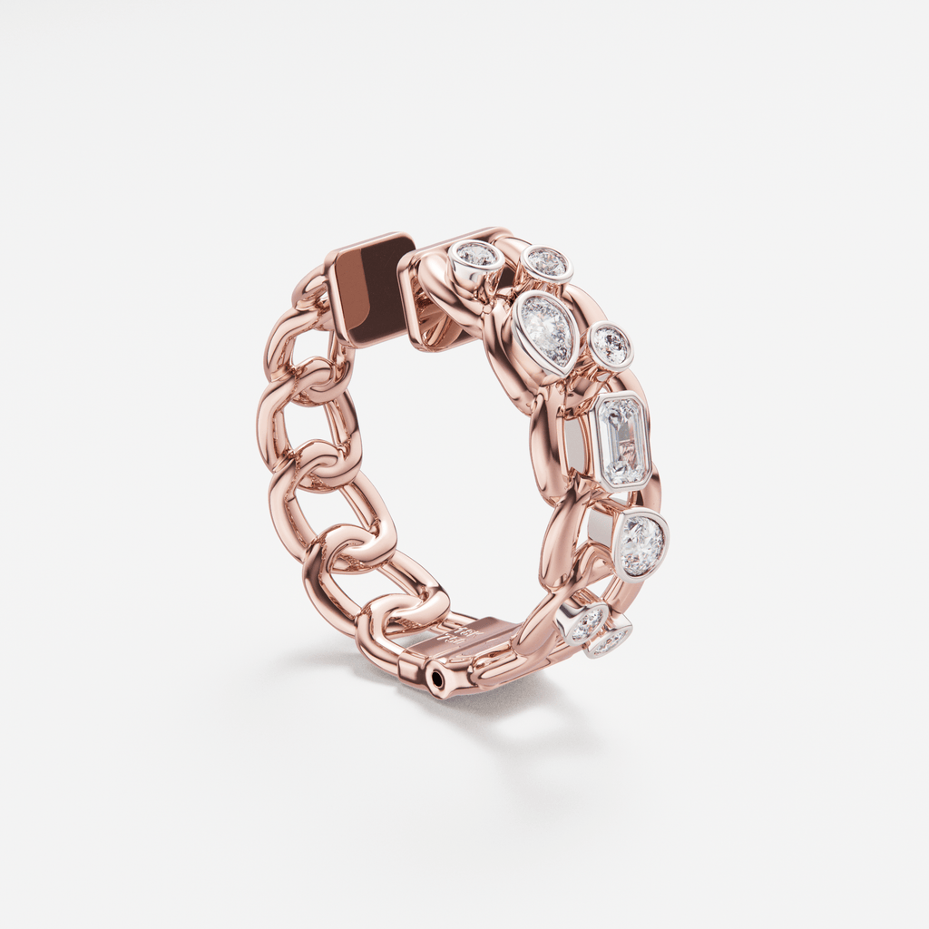 The Hoop Earrings Scattered Diamonds - Tanka&Baroque